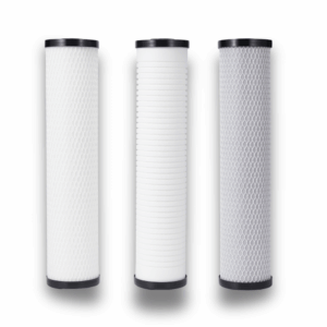 Set of three replacement water filter cartridges