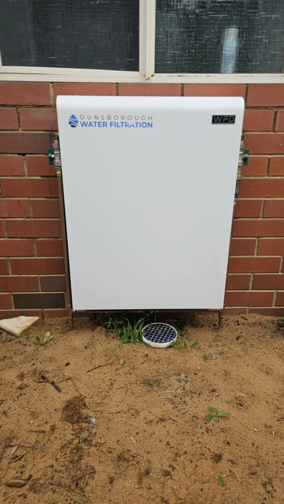 Vortex Pro 3 mounted under a window on a red brick wall in Dunsborough