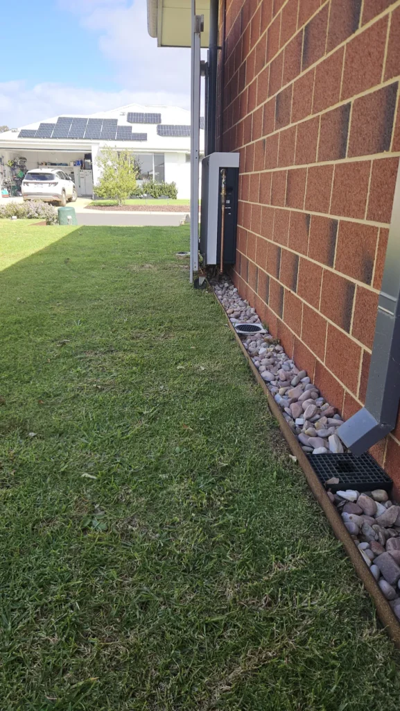 Vortex Pro 3 tucked down the side of the house behind the gate