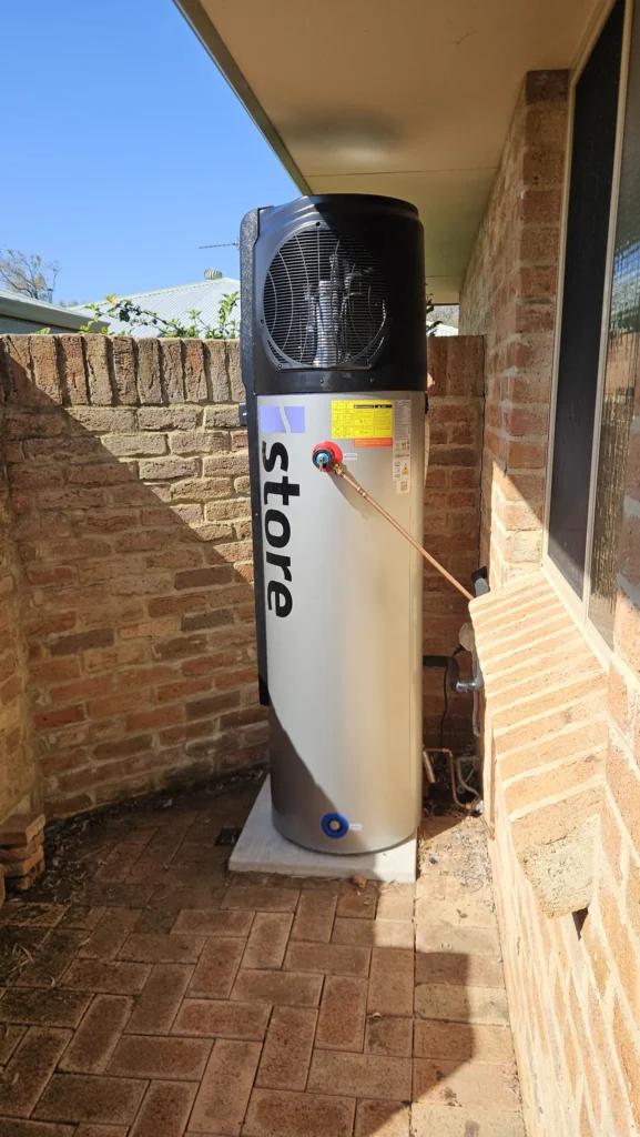 New iStore heat pump hot water unit installed in Dunsborough